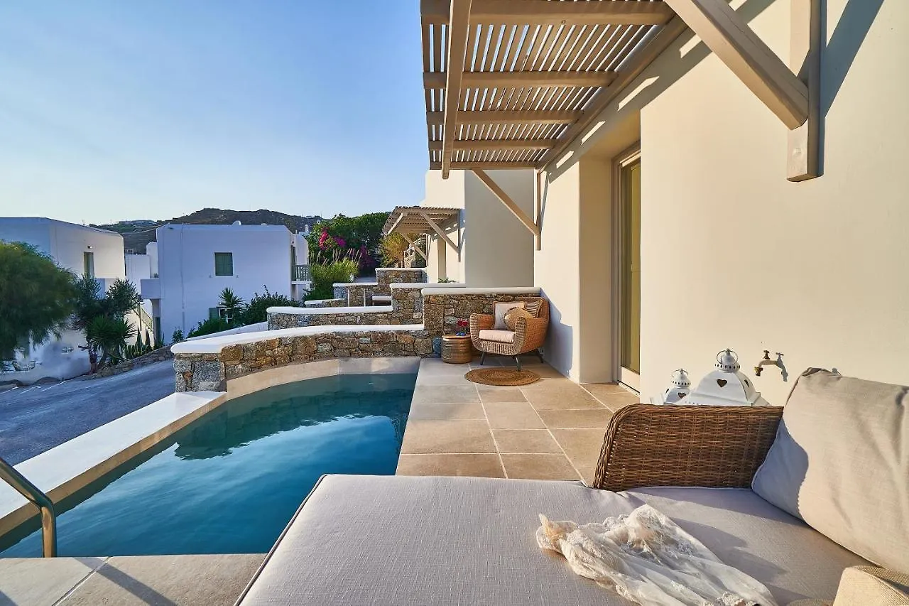 アパート Aqua Mykonos Suites - Adults Only トゥルロス